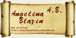 Angelina Blažin vizit kartica